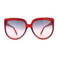 thumbnail image 1 of Womens Oversize Nerdy Round High Temple Horn Rim Sunglasses Red Black Red, 1 of 4