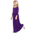 thumbnail image 4 of Robe Longue Décontractée à Fleurs pour Filles à Manches Longues avec Poches, Robes de Vacances, Robe Longue à Manches Longues pour Filles Longueur au Sol, 4 of 5