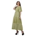 thumbnail image 2 of Moomaya Robes d'Été Imprimées à Manches Courtes pour Femmes, Tenue de Fête Décontractée, 2 of 4