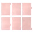 thumbnail image 1 of 6Pcs Pink Index Dividers for Office Use and Study Professional Tab Design 12.6X5.8X0.04In, 1 of 8