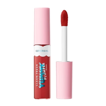 COVERGIRL Clean Fresh Yummy Gloss, Plumper Gloss, Shiny Gloss, Vegan Formula, Volumizing Lip Plumper, Easy to Apply, Minty Flavor
