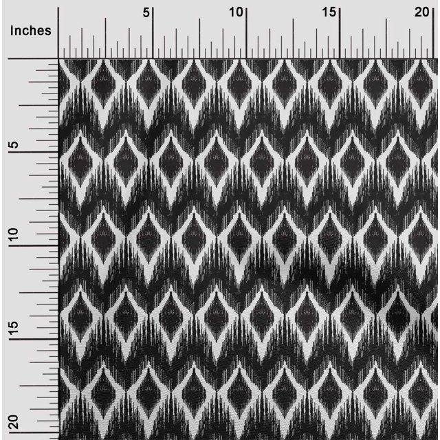 oneOone Viscose Jersey Fabric Geometric Ikat Printed Fabric 1 Yard 60 Inch Wide