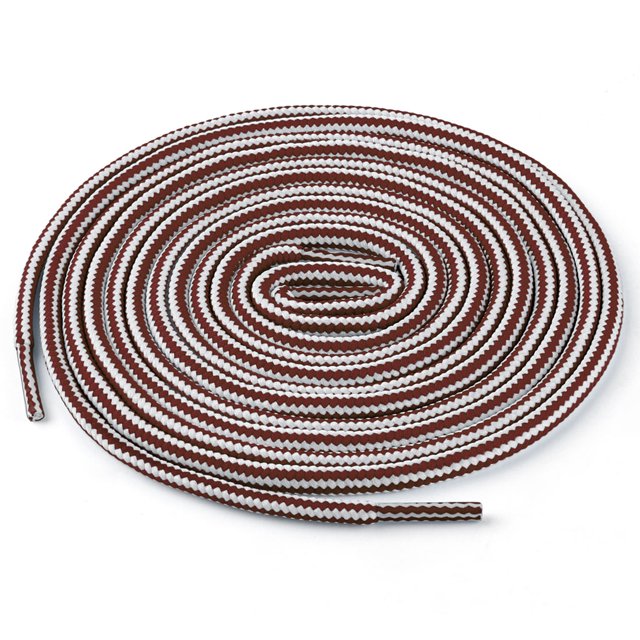 INSPIRE CHIC Lacet de Botte Unisexe Rond en Corde à Rayures Bicolores 1/5 Épais 120cm / 47.24 Pouces Blanc Rouge Vin