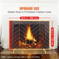 thumbnail image 2 of KFFKFF Single Panel Fireplace Screen, Robust Iron Mesh, 38.6"(L) x29.8"(H) Spark Protection, Easy Set-Up, Independent Fire Barrier Grid for Contemporary Living Room Home Decoration, 2 of 9