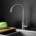thumbnail image 4 of Single Handle, 360° Rotating, High-Flow Tap for Hot & Cold Water Stainless Steel Kitchen Faucet, 4 of 5