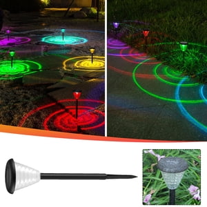 EGNMCR Solar Garden Lights For Outdoor Christmas Decoration, LED Solar Lights, RGB Color Changing Solar Lights, Outdoor Paths, Courtyards Solar Light