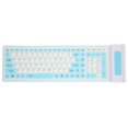thumbnail image 2 of Foldable Silicone Keyboard, 107 Keys USB  Rollup Keyboard, Waterproof, Dust Proof and Crumb Proof Soft Touch Keyboard, Silent and Portable for PC, Notebook, Laptop, 2 of 7