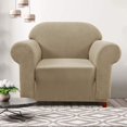 thumbnail image 2 of CHOK 2024 1-Piece Checks Stretch Sofa Cover Slipcover Couch Cover  Chair  Light Gray, 2 of 6