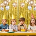thumbnail image 4 of tredstone Photo Backdrop Streamers Decorations 0pcs Tinsel Curtain Backdrop Gold For Birthday Party Party Decorations Gold 6.5ft 1Set, 4 of 6