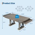 thumbnail image 3 of BeesClover Industrial Dining Table for 6-8 with 2 Drawers, 71-Inch Wood Kitchen Table with Large Tabletop & Sturdy Frame, Rectangular Dining Room Table for Dinner, Living Room, 3 of 9