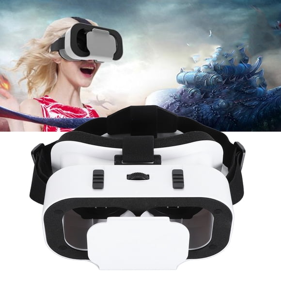 VR 3D Headset, Virtual Reality Goggles Adjustable Pupil Distance Ergonomic Design HD Optical Lenses for 4.7-6.53 inch Cell Phones