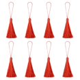 thumbnail image 1 of Unique Bargains 6.5' Silky Bookmark Tassels with Loop for DIY Craft Accessory, 8Pack Red, 1 of 5
