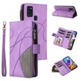 thumbnail image 1 of Compatible avec Samsung Galaxy A21S Étui Portefeuille avec Fentes pour Cartes en Cuir PU Fermeture Éclair Folio Rabattable, 1 of 5