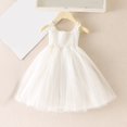 thumbnail image 2 of Yanlir Robe Princesse Imprimée Sans Manches à la Mode pour Fille, Mignonne et Respirante, Robe de Fête, Tenue d'Été à Col Rond pour la Maison des Enfants, Chemise de Nuit et Tenue Décontractée (Blanc#1, 2-3 Ans), 2 of 3