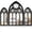 Noir, variante sur Ensemble de 3 Miroirs Muraux en Arche, Décor de Miroir Mural Gothique, Décor de Miroir Cathédrale en Arche, Miroir Mural Décoratif en Arche pour Salon, Chambre, Entrée, Salle de Bain, Coiffeuse