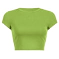 thumbnail image 3 of Chemises Décontractées pour Femmes Col Rond Manches Courtes Polyester pour Sorties d'Été, 3 of 3