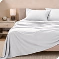 thumbnail image 2 of Bare Home Cozy Fleece Ensemble de Draps en Molleton - Molleton Polaire Ultra Moelleux - Poche Profonde - Lit Simple, Blanc, 2 of 8