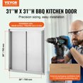 thumbnail image 2 of VEVOR Porte d'Accès Barbecue 31x31 Pouces en Acier Inoxydable pour Cuisine Extérieure, 2 of 9