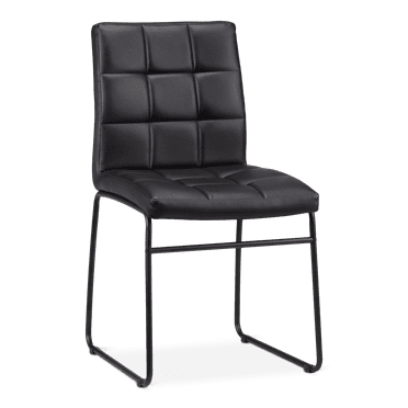 Bouclair Chaise de Salle à Manger en Similicuir et Métal