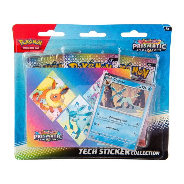 Pokemon Trading Cards SV8.5 Prismatic Evolutions Tech Sticker Collection | Receive 1 at Random