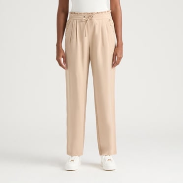 Mexx Women’s Soft Twill Pull-On Pant with Ruffle Trims