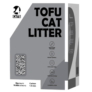24 CATS Contrôle de l'odeur & Bamboo Carbon Tofu Cat Litter sans poussière, 21lbs sac