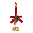 thumbnail image 1 of Christmas Decorations Indoor Velvet Bow Pine Window Curtain Accent, 1 of 6
