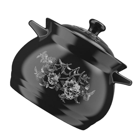 EIGTHTAIL Casserole en Argile Poêles de Cuisson Double Cuiseur Casserole en Céramique Marmite 22x22x17cm