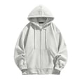 thumbnail image 1 of KIHOUT Men's Hoodies Jackets, Moisture Wicking & Breathable, Full Zip Solid Color Hooded Sweatshirt, 1 of 9