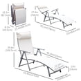 thumbnail image 2 of CoSoTower Chaise Longue Inclinable Pliante Robuste et Réglable pour l'Extérieur, Chaise Longue de Patio, Jardin, Plage, à Gravité avec Oreiller, 7 Positions de Dossier Réglables, Crème, 2 of 7