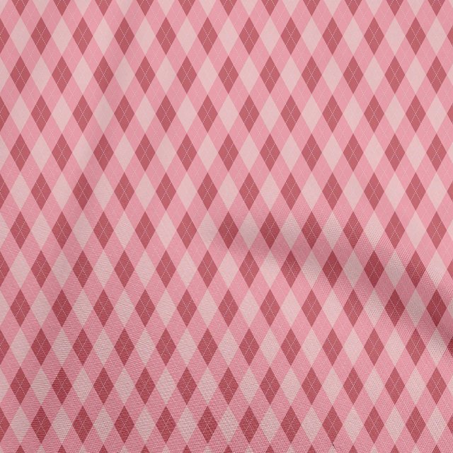 oneOone Cotton Jersey Pink Fabric Check Argyle Craft Projects Decor Fabric Printed By The Yard 58 Inch Wide