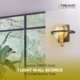 thumbnail image 3 of ELK Home Oriah One Light Wall Sconce Matte Black Mercury Glass Shade, 3 of 5