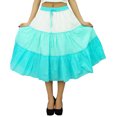 thumbnail image 1 of Bimba Flaired Cotton Boho Summer Skirt Elastic Waist Mid-Calf Ruffle Skirts, 1 of 7