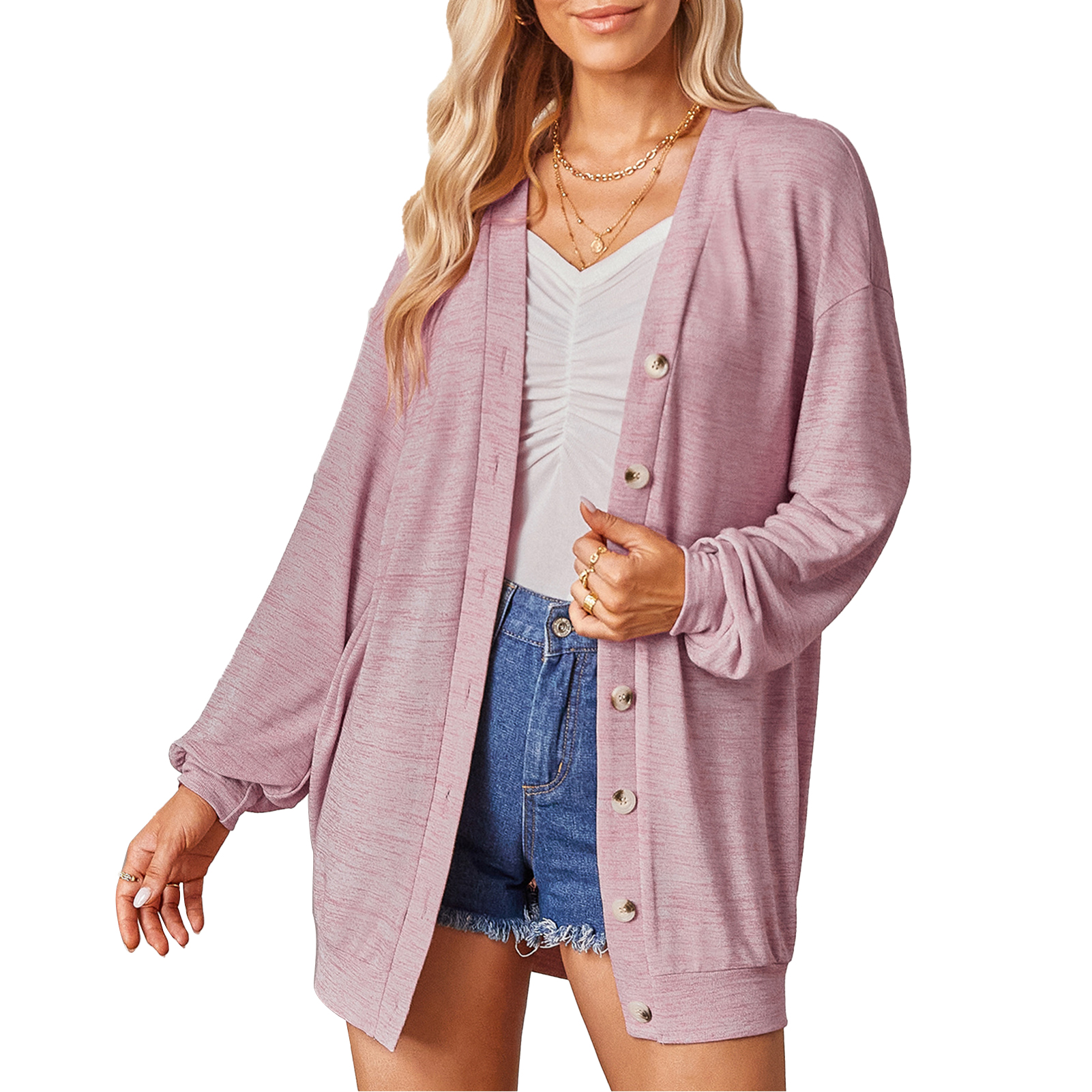 Manteau Pull pour Femmes, Cardigan Pull Femme Cardigan Pull Femme Ouvert devant Pull Caractéristiques de Pointe