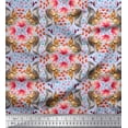 thumbnail image 1 of Soimoi Rayon Fabric Floral,Hummingbird & Squirrel Animal Decor Fabric Printed Yard 42 Inch Wide, 1 of 3