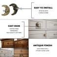 thumbnail image 2 of Set of 6 Crescent Moon Drawer Pulls, 2 Inch Black Cast Iron Faces, 2 of 7