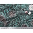 thumbnail image 3 of Soimoi Blue Rayon Fabric Fish & Leopard Animal Skin Fabric Prints By Yard 56 Inch Wide, 3 of 3