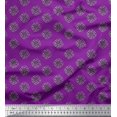 thumbnail image 1 of Soimoi Rayon Crepe Fabric Floral Block Print Fabric by The Yard 46 Inch Wide, 1 of 3