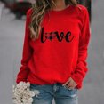 thumbnail image 3 of Hauts à Manches Longues pour Femmes Mode Pull Imprimé Amour Blouse Ample Hauts pour Femmes Manches Longues Mode pour Femmes, 3 of 3