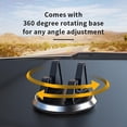 thumbnail image 2 of Car Dashboard Anti-Slip Rubber Mat Mount Stand, 360° Rotating Phone & Pad Holder for Mobile GPS, HUD Type View, Universal Black, 2 of 8