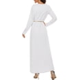 thumbnail image 2 of TTAO Robe une Pièce pour Femmes Musulmane Prière Arabe Dubaï Longue Robe Décontractée Abaya Islamique Longues Robes Blanc TTG-3TG, 2 of 6