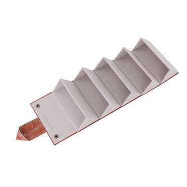 Travel Glasses Case, Sunglasses Organizer Case PU Leather Foldable Multifunctional Portable For Glasses Brown