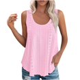 thumbnail image 1 of Timegard Camisoles pour Femmes à Oeillets, Encolure Dégagée, Confortables, Sans Manches, d'Été, Chic Décontracté, Chemises Amples, Hauts, 1 of 5