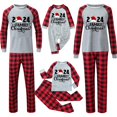 thumbnail image 4 of Pyjamas de Noël Assortis pour la Famille Noël en Famille 2024 Chandail à Manches Longues Imprimé de Noël Décontracté à Col Rond avec Capuchon pour Femmes Pyjamas de Noël pour Femmes Noir Maman Taille:m, 4 of 5