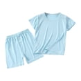 thumbnail image 1 of Birdeem Ensemble T-Shirt à Col Rond à Manches Courtes Uni et Short Taille Basse pour Bébés Garçons et Filles, 1 of 1