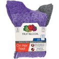 thumbnail image 1 of Fruit Of The Loom P3 Ohf Poly Hcrw Cmf Socks, 9-11, Purple, 1 of 1