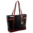 thumbnail image 1 of Serafina Leather Shoulder Tote, Black, 1 of 1
