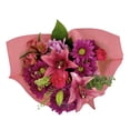thumbnail image 2 of Fresh Flowers -Handmade Mix Flower Bouquet - Red, 2 of 4