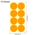 thumbnail image 2 of Uxcell Color Sticker Round Label 1.97" for Office Marker Orange 120 Pcs, 2 of 6