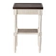 thumbnail image 1 of COZAYH French Country Accent End Table, Wood Tray Top Side Table, Brown & White, 1 of 11